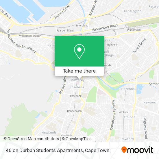 46 on Durban Students Apartments map