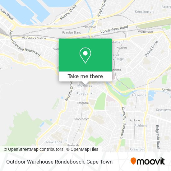 Outdoor Warehouse Rondebosch map