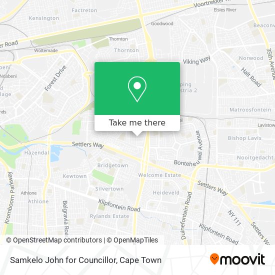 Samkelo John for Councillor map
