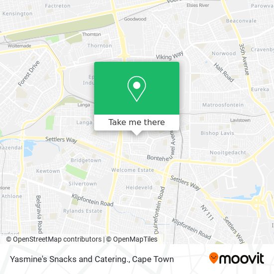 Yasmine's Snacks and Catering. map