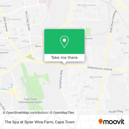 The Spa at Spier Wine Farm map