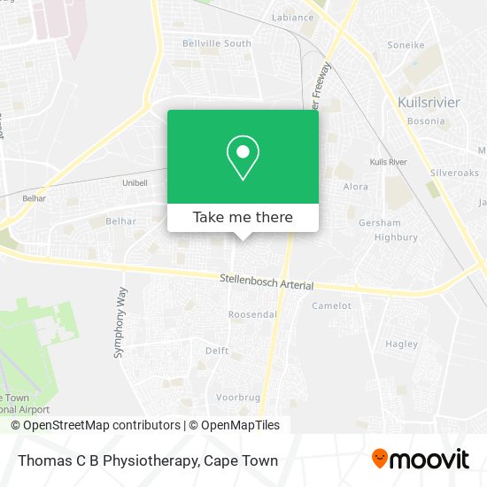 Thomas C B Physiotherapy map