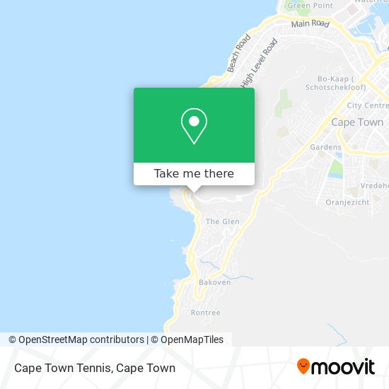 Cape Town Tennis map