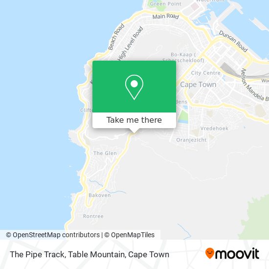 The Pipe Track, Table Mountain map