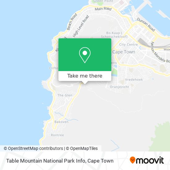 Table Mountain National Park Info map