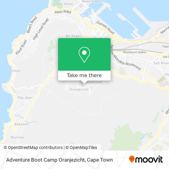 Adventure Boot Camp Oranjezicht map