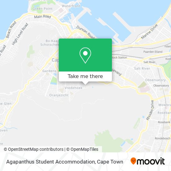 Agapanthus Student Accommodation map