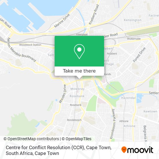 Centre for Conflict Resolution (CCR), Cape Town, South Africa map
