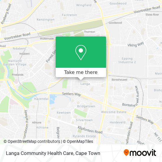 Langa Community Health Care map