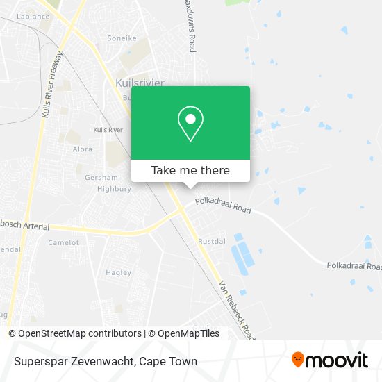 Superspar Zevenwacht map