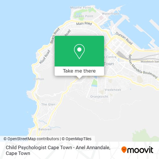 Child Psychologist Cape Town - Anel Annandale map