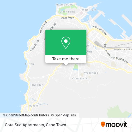 Cote-Sud Apartments map