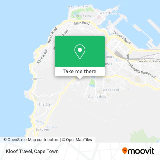 Kloof Travel map