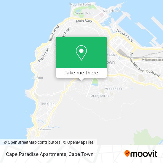 Cape Paradise Apartments map
