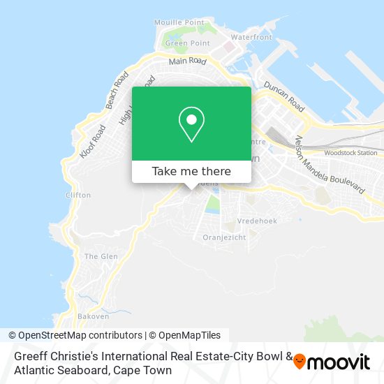Greeff Christie's International Real Estate-City Bowl & Atlantic Seaboard map