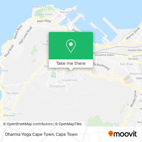 Dharma Yoga Cape Town map