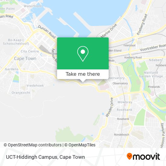 How to get to UCT-Hiddingh Campus in Goodwood by Bus or Train?