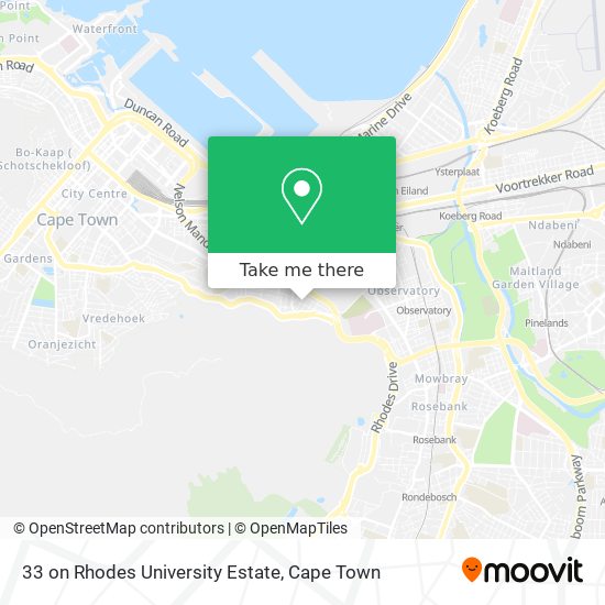 33 on Rhodes University Estate map