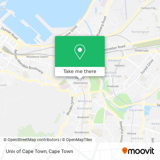 Univ of Cape Town map