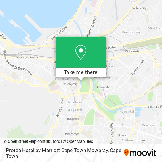 Protea Hotel by Marriott Cape Town Mowbray map