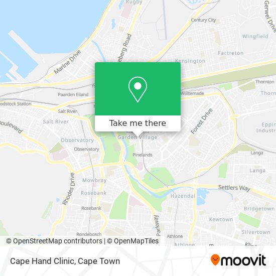 Cape Hand Clinic map