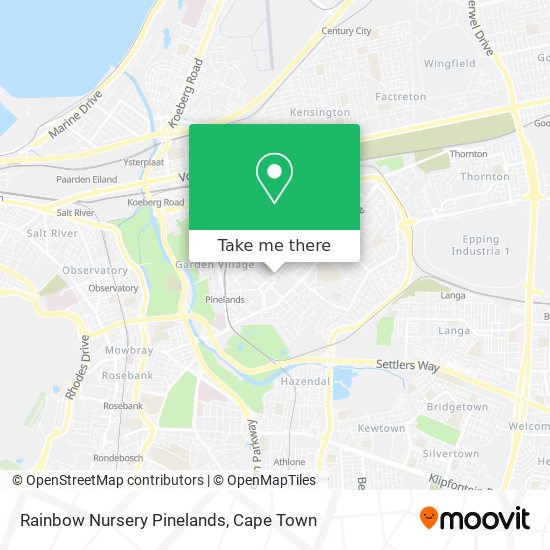 Rainbow Nursery Pinelands map