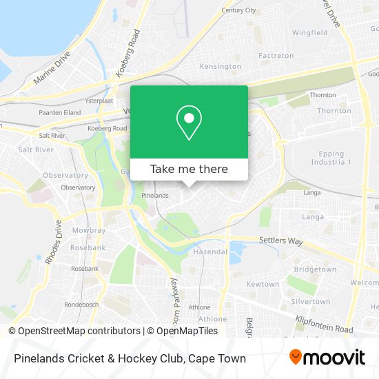 Pinelands Cricket & Hockey Club map