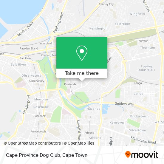 Cape Province Dog Club map