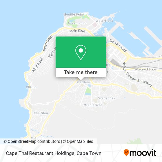 Cape Thai Restaurant Holdings map