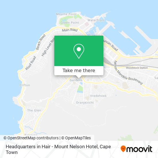 Headquarters in Hair - Mount Nelson Hotel map