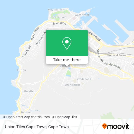 Union Tiles Cape Town map