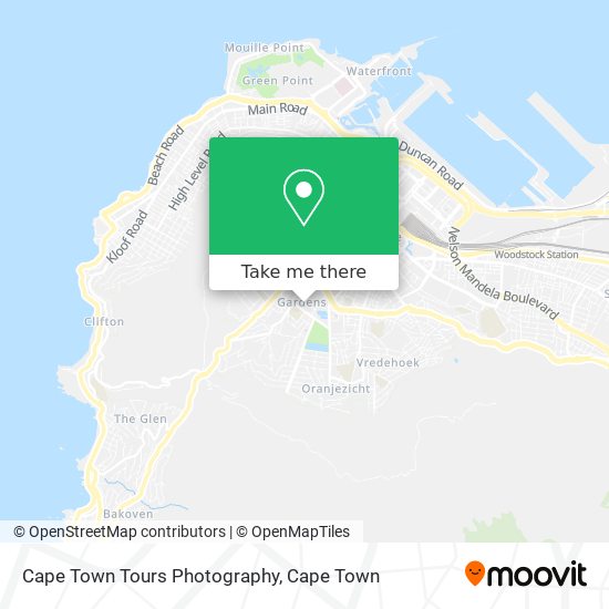 Cape Town Tours Photography map