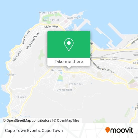 Cape Town Events map