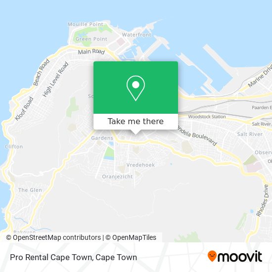 Pro Rental Cape Town map