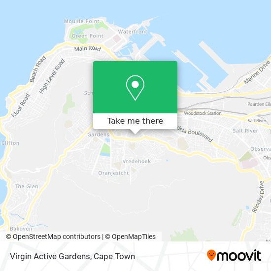 Virgin Active Gardens map