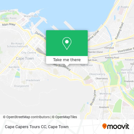 Cape Capers Tours CC map