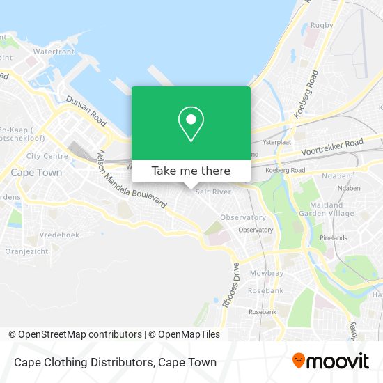 Cape Clothing Distributors map