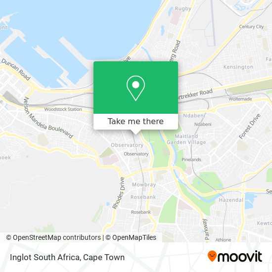 Inglot South Africa map