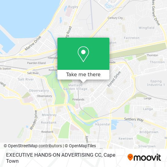 EXECUTIVE HANDS-ON ADVERTISING CC map