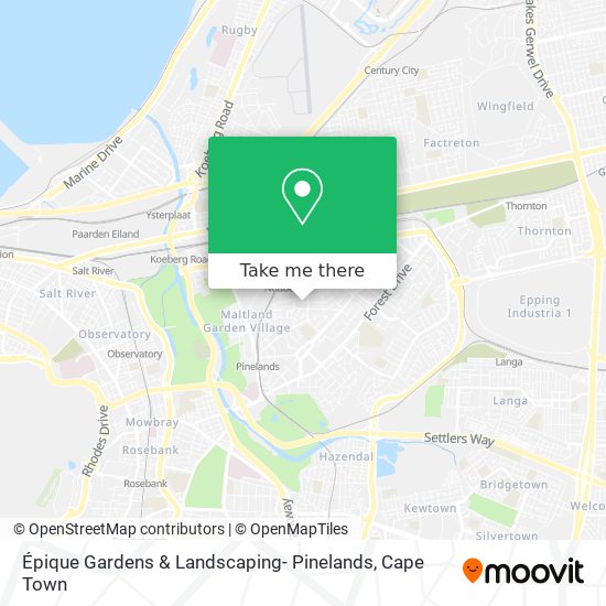 Épique Gardens & Landscaping- Pinelands map