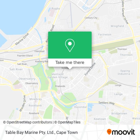 Table Bay Marine Pty. Ltd. map