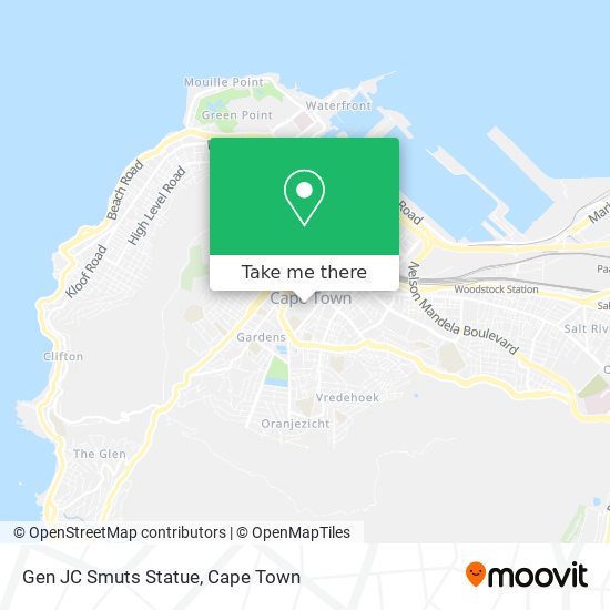 Gen JC Smuts Statue map