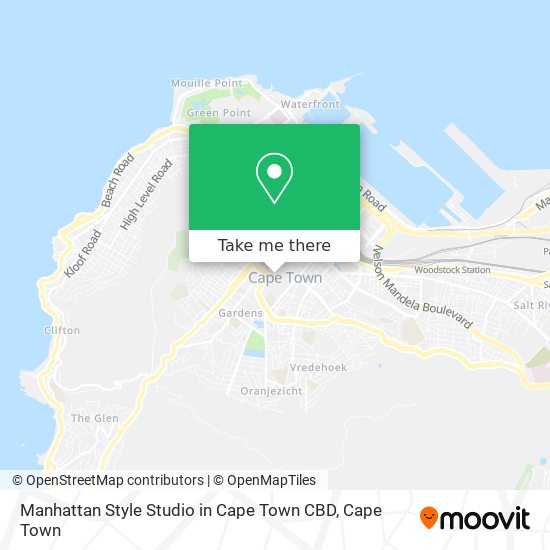 Manhattan Style Studio in Cape Town CBD map