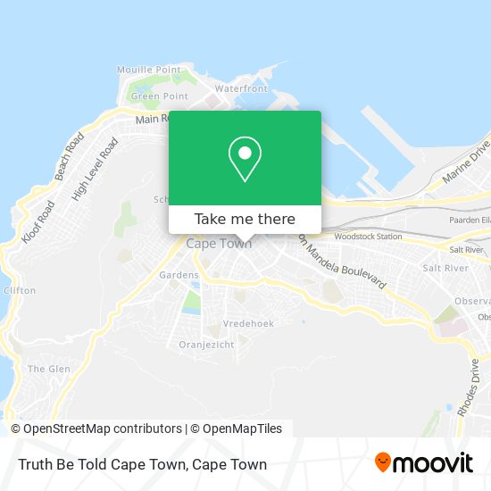 Truth Be Told Cape Town map