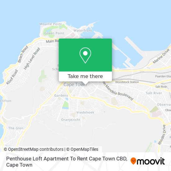 Penthouse Loft Apartment To Rent Cape Town CBD map