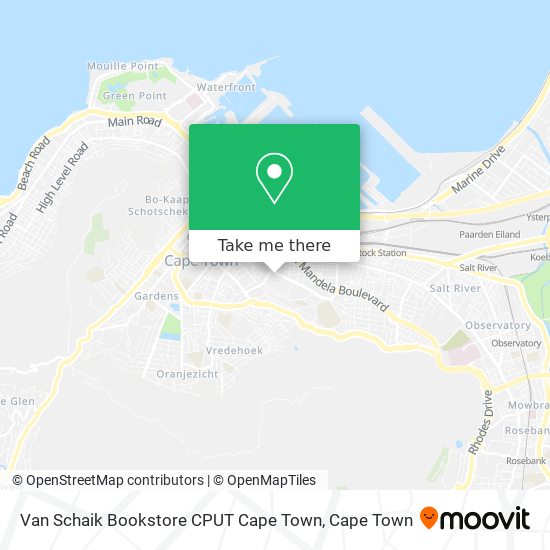 Van Schaik Bookstore CPUT Cape Town map