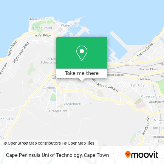 Cape Peninsula Uni of Technology map