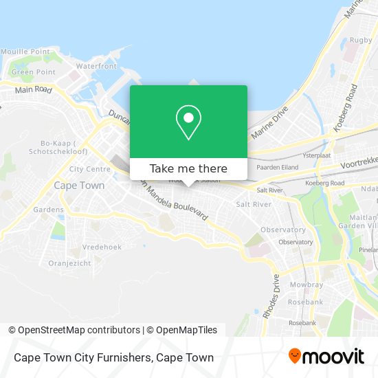Cape Town City Furnishers map