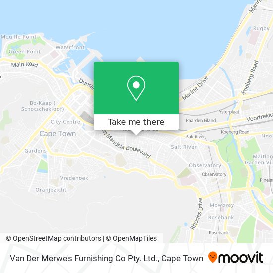 Van Der Merwe's Furnishing Co Pty. Ltd. map