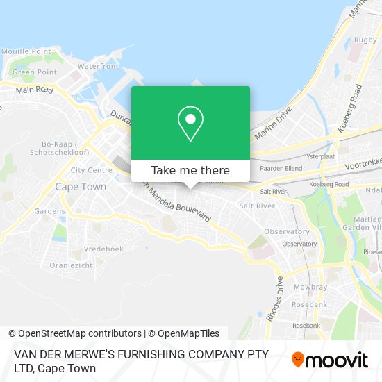 VAN DER MERWE'S FURNISHING COMPANY PTY LTD map